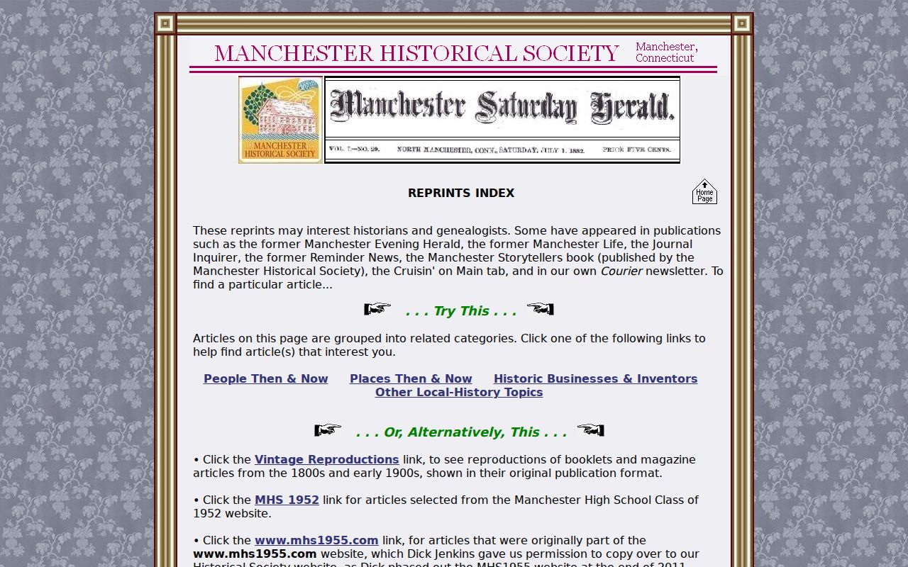 Manchester city directory Historical Society collection