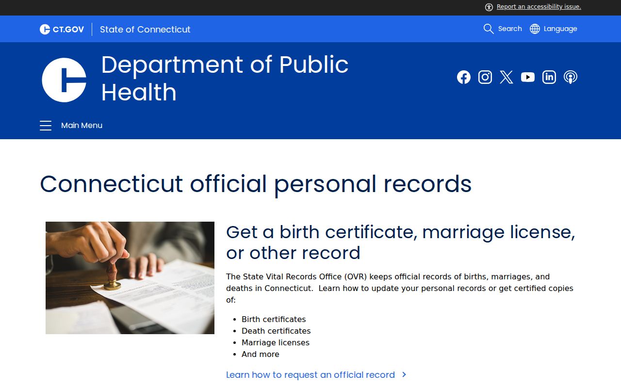 Manchester residents directory Connecticut vital records access
