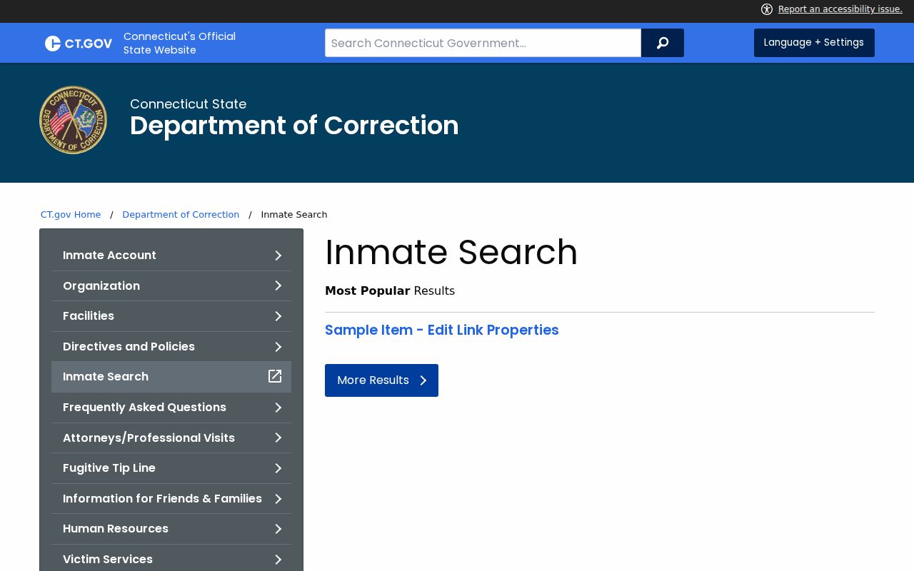 Manchester resident lookup Connecticut DOC inmate search